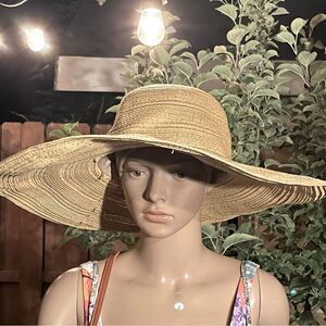 Huge brimmed straw hat!